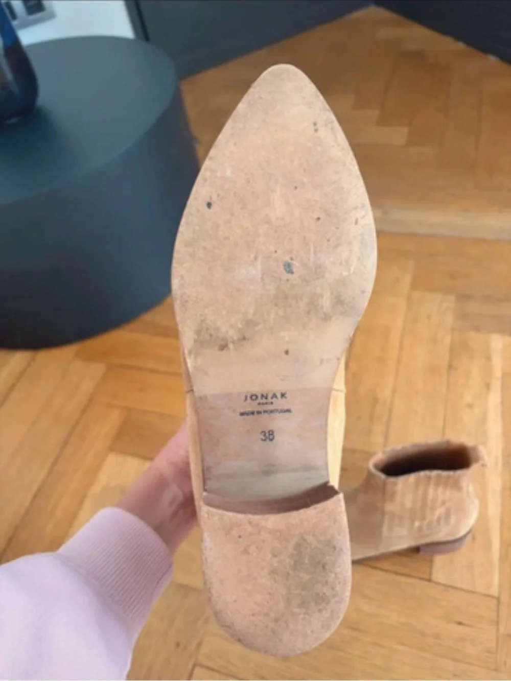 Jonak Suede Boots, tan, size 38 (US 7)